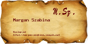 Margan Szabina névjegykártya